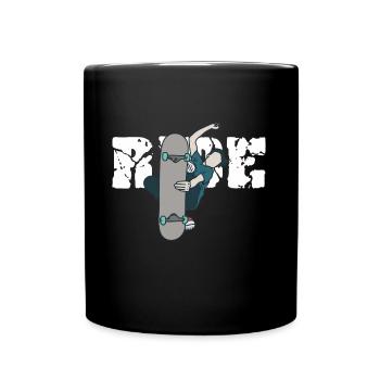 Skateboard - Tasse einfarbig - Schwarz - Vorne