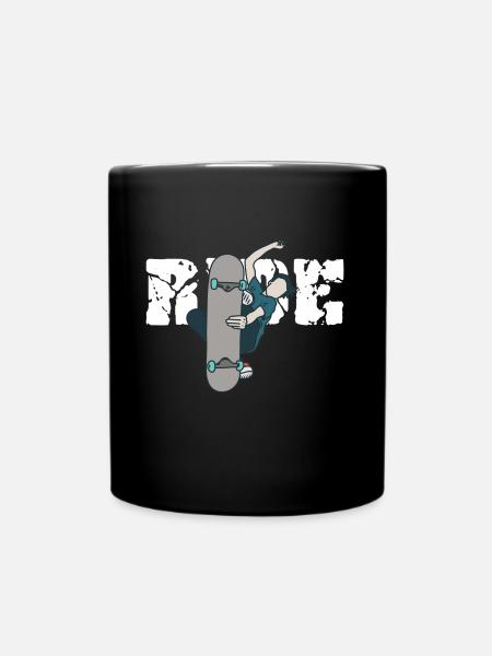 skateboard - Mug uni - noir
