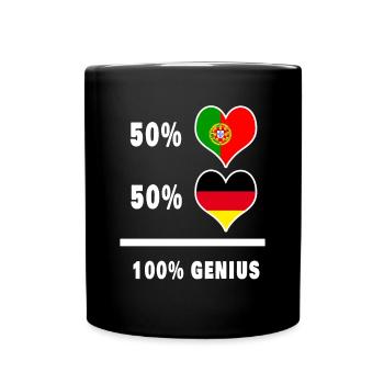 Germany and Portugal Genial / Gift - Full Colour Mug - black - Front
