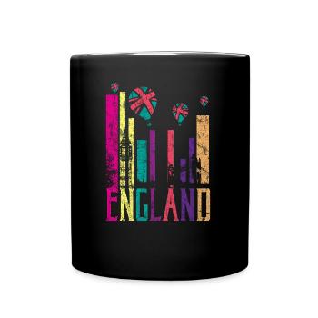 Vintage vintage Angleterre Angleterre - Mug uni - noir - Devant