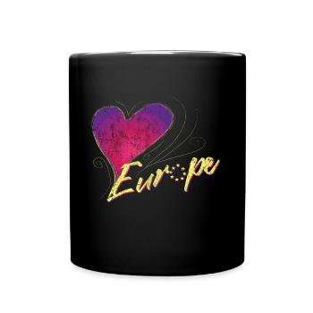 Europe femelle - Mug uni - noir - Devant