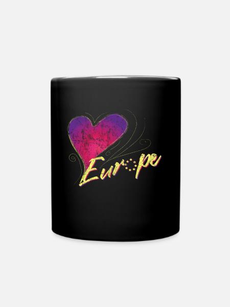 Europe female - Full Colour Mug - black
