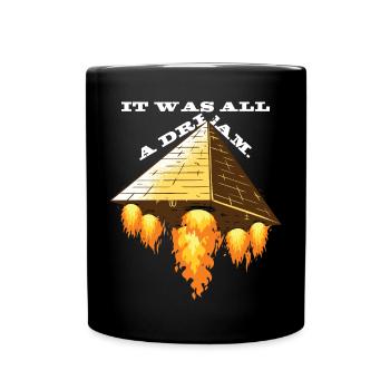 Egypt pyramid Ufo humor. - Full Colour Mug - black - Front