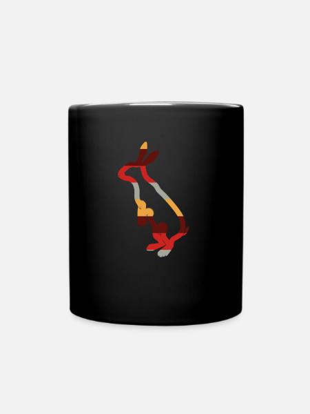 Hase - Tasse einfarbig - Schwarz
