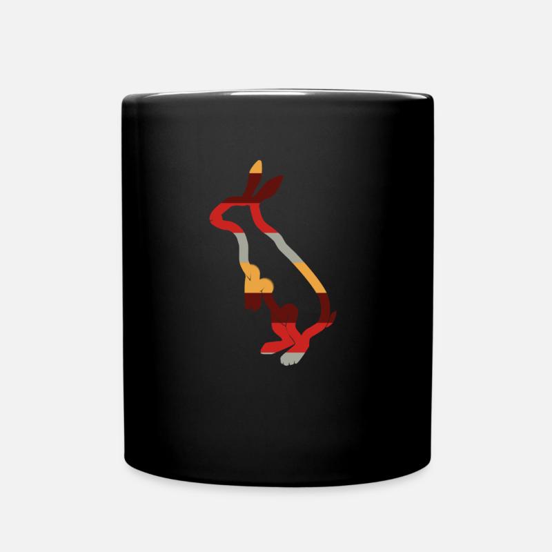 Hase - Tasse einfarbig - Schwarz