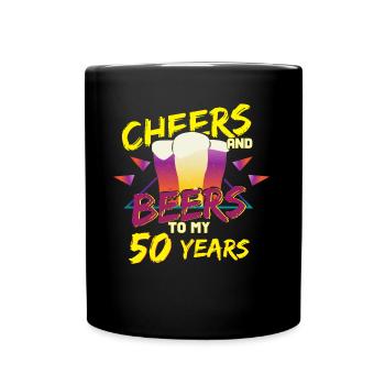 Beer 50th Birthday - Full Colour Mug - black - Front