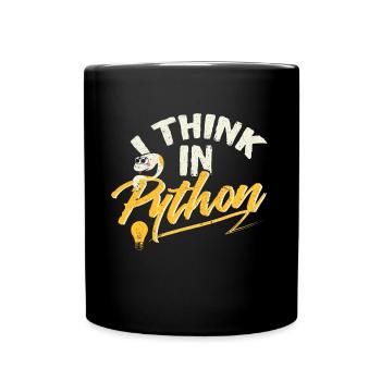Python Programmierer - Tasse einfarbig - Schwarz - Vorne