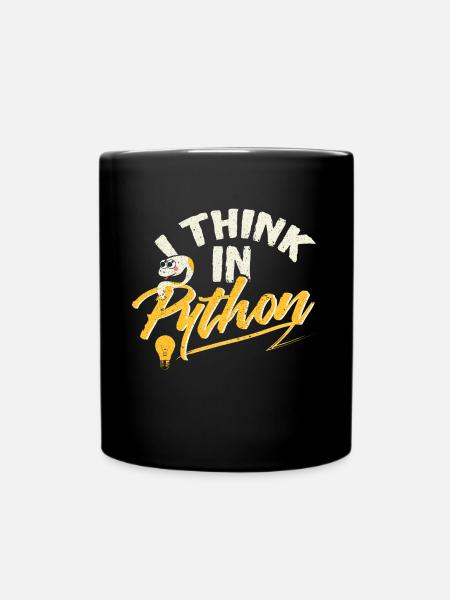 Python Programmierer - Tasse einfarbig - Schwarz