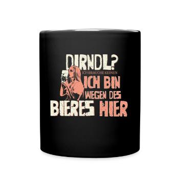 Dirndl - Tasse einfarbig - Schwarz - Vorne