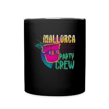 Mallorca Party Crew - Tasse einfarbig - Schwarz - Vorne