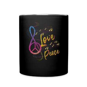 Musique de paix - Mug uni - noir - Devant