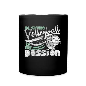 Volleyball passion - Full Colour Mug - black - Front