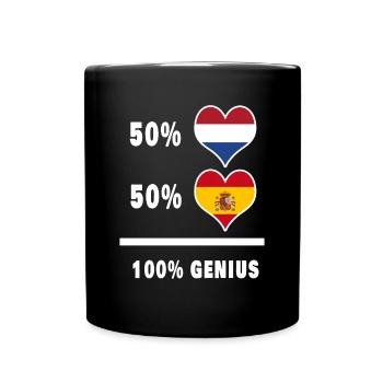 Pays-Bas et Espagne 100% Genial - Mug uni - noir - Devant