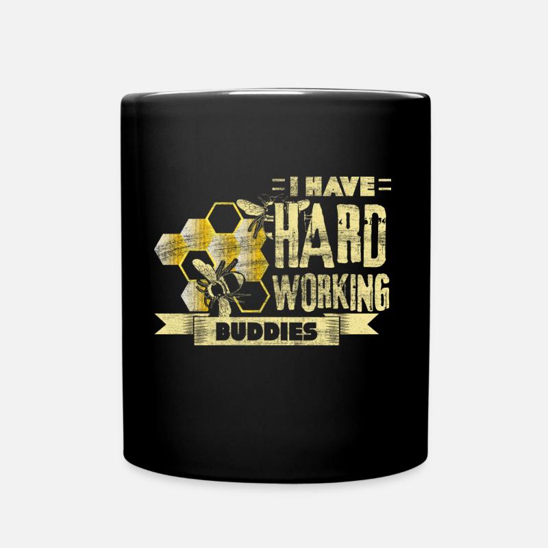 Bienen Fleißig Imker Geschenk - Tasse einfarbig - Schwarz