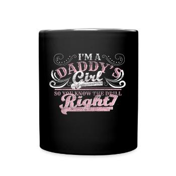 Vater Tochter Geschenkidee - Tasse einfarbig - Schwarz - Vorne