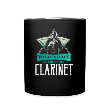 Clarinette cadeau de vie - Mug uni - noir - Devant