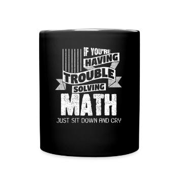 Mathematik Lustig - Tasse einfarbig - Schwarz - Vorne