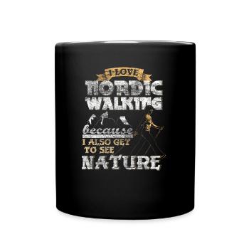 Idée Cadeau Nordic Walking - Mug uni - noir - Devant
