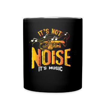 Cadeau trompette - Mug uni - noir - Devant