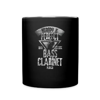 Clarinette de basse clarinettiste cadeau - Mug uni - noir - Devant