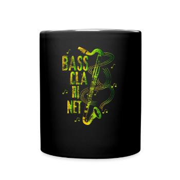 Clarinette clarinette basse - Mug uni - noir - Devant