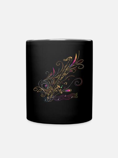 Bass clarinet gift idea - Full Colour Mug - black