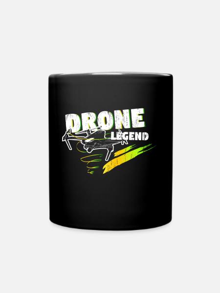 Drone hobby gift - Full Colour Mug - black