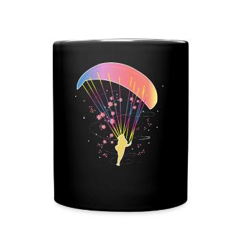 Paragliding Colorful - Full Colour Mug - black - Front