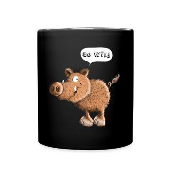 Be Wild - Wild Boar - Pig - Pigs - Full Colour Mug - black - Front