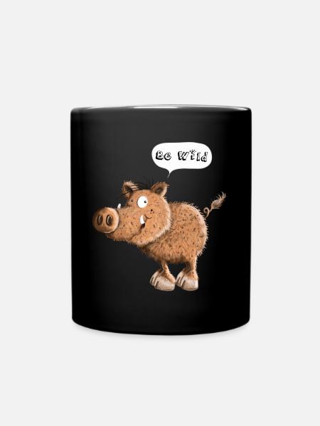 Be Wild - Sanglier - Sangliers - Porc - Comique - Mug uni - noir