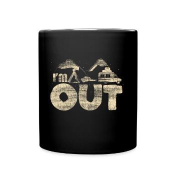 Camping mountains wilderness gift - Full Colour Mug - black - Front