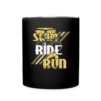Triathlon triathlete - Full Colour Mug - black - Front