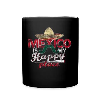 Mexiko Geschenkidee - Tasse einfarbig - Schwarz - Vorne