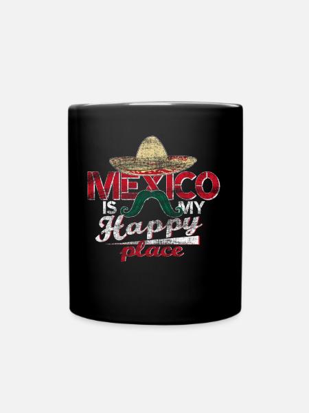 Mexiko Geschenkidee - Tasse einfarbig - Schwarz