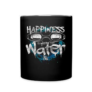 Schwimmen Spaß Geschenk - Tasse einfarbig - Schwarz - Vorne
