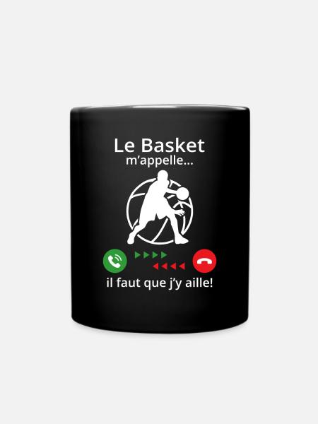 Le basket m'appelle ... t shirt de basketball - Mug uni - noir