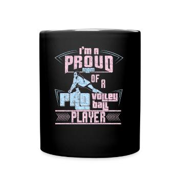 Mother's daughter volleyball - Full Colour Mug - black - Front