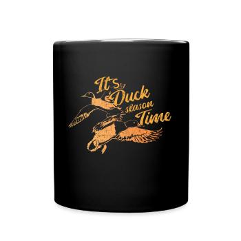 Ente Enten Geschenk - Tasse einfarbig - Schwarz - Vorne