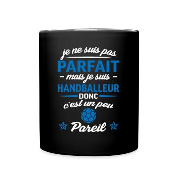 not perfect but handball, handball player - Full Colour Mug - black - Front