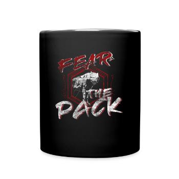 Wolf Wolfsrudel - Tasse einfarbig - Schwarz - Vorne