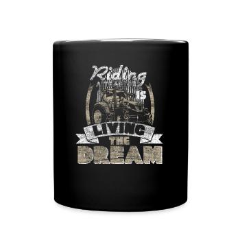 Tracteur agricole bulldog - Mug uni - noir - Devant