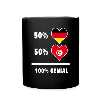 Germany and Tunisia Genial / Gift - Full Colour Mug - black - Front