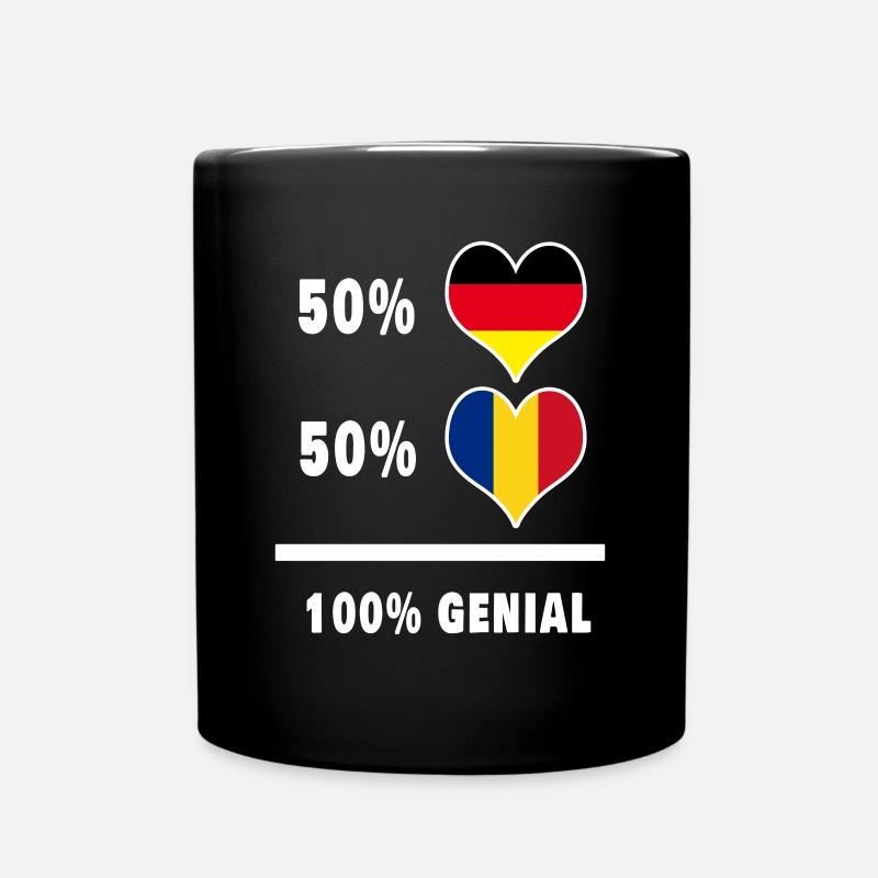 Deutschland und Rumänien Genial / Geschenk - Tasse einfarbig - Schwarz
