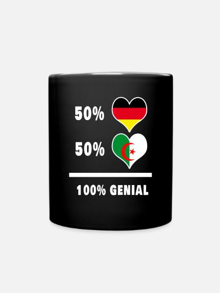 Deutschland und Algerien Genial / Geschenk - Tasse einfarbig - Schwarz