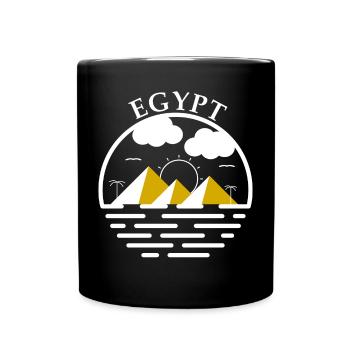 Egypt Pyramiden Kairo Geschenk Pyramide Ägypten - Tasse einfarbig - Schwarz - Vorne