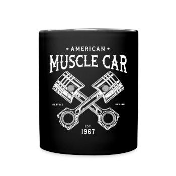 Muscle car American Muscle Classic v8 - Tasse einfarbig - Schwarz - Vorne