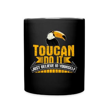 Toucan tropical bird jungle gift idea - Full Colour Mug - black - Front