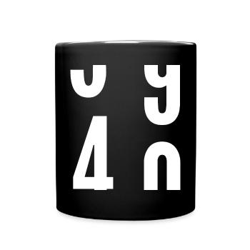 40 ans - Mug uni - noir - Devant