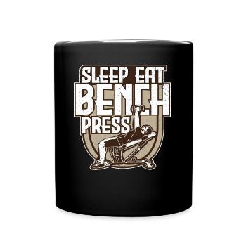 Cadeau de fitness Bench Press - Mug uni - noir - Devant