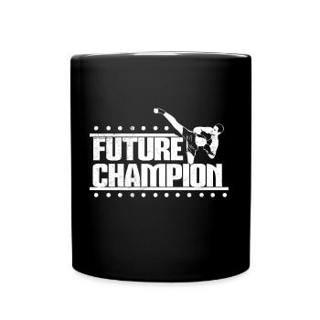 Kickboxen Sport Geschenkidee - Tasse einfarbig - Schwarz - Vorne